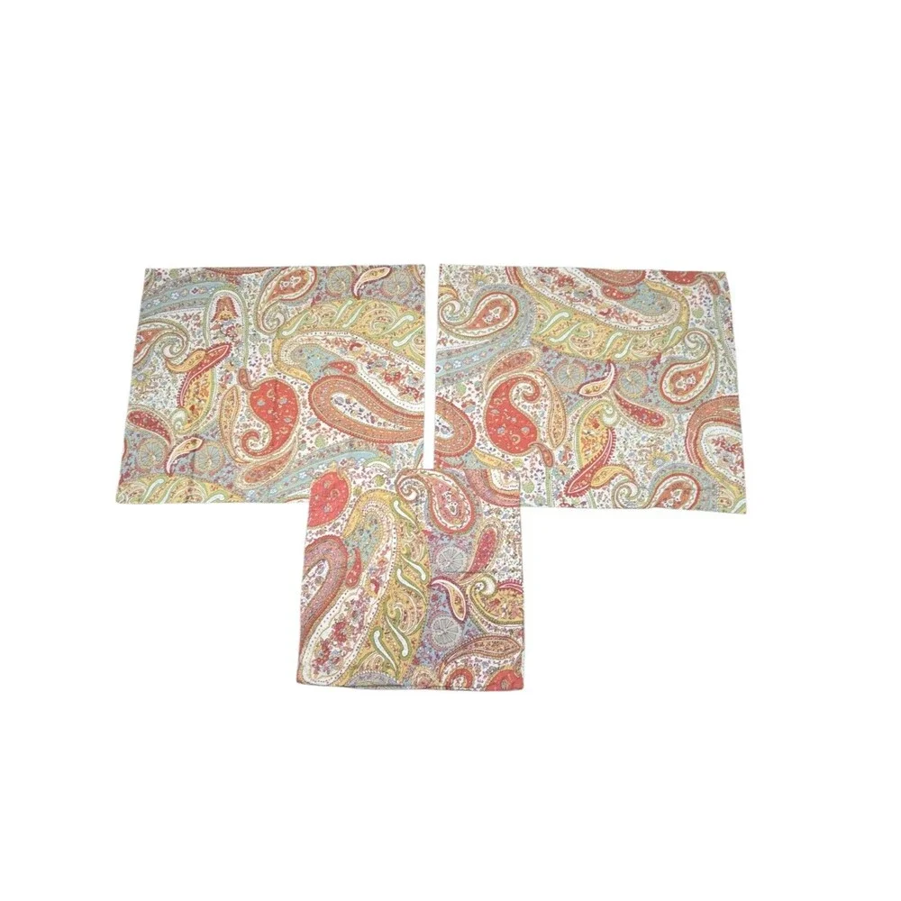 Pottery Barn Harper Paisley Full Queen Duvet Cover and Pillow Cover/Shams